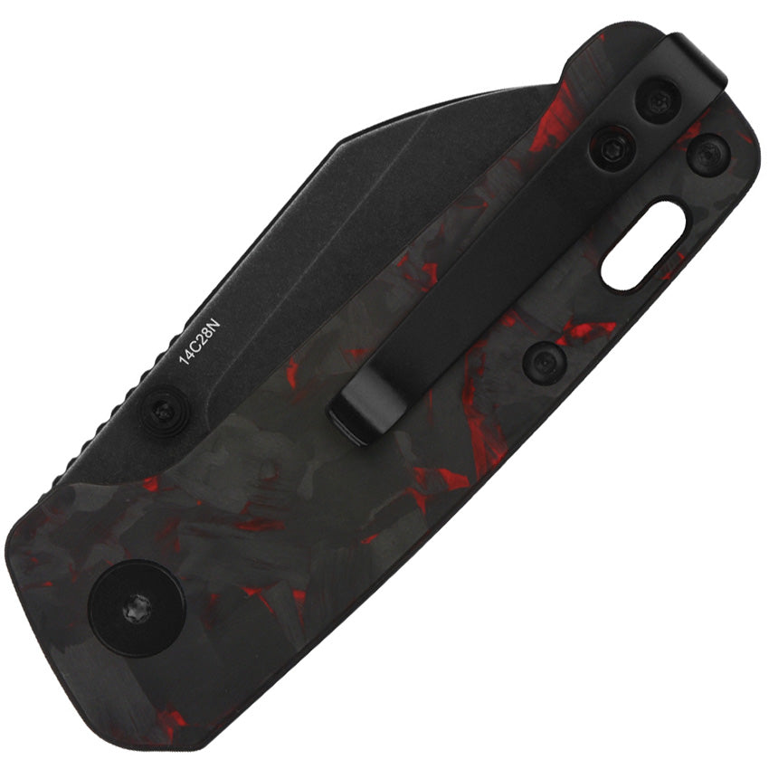 QS130XSE2 QSP Mini Penguin Linerlock Red CF