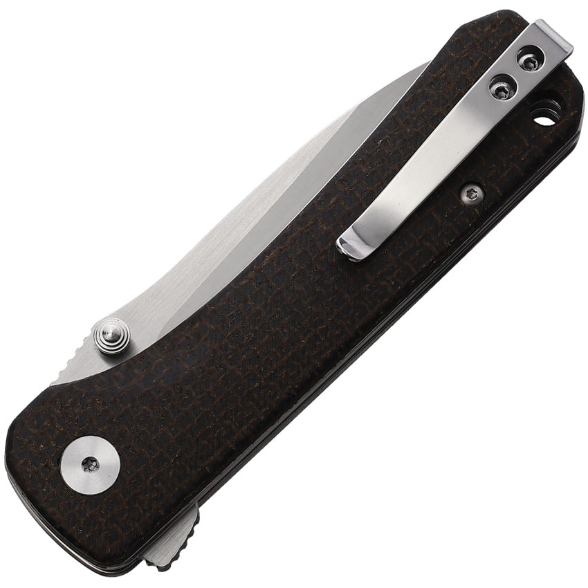 QS131G QSP Hawk Linerlock Brown Micarta