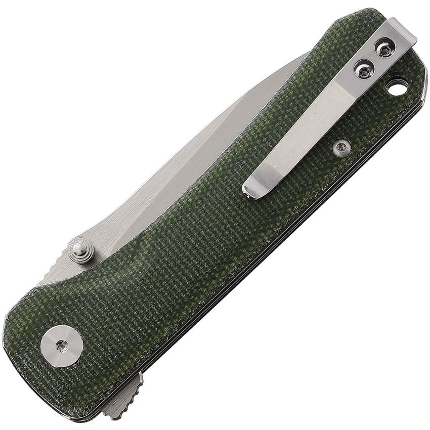 QS131H QSP Hawk Linerlock Green Micarta