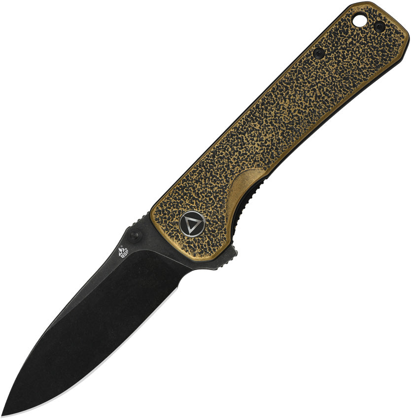 QS131L QSP Hawk Linerlock Brass Black