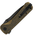 QS131L QSP Hawk Linerlock Brass Black