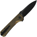 QS131L QSP Hawk Linerlock Brass Black