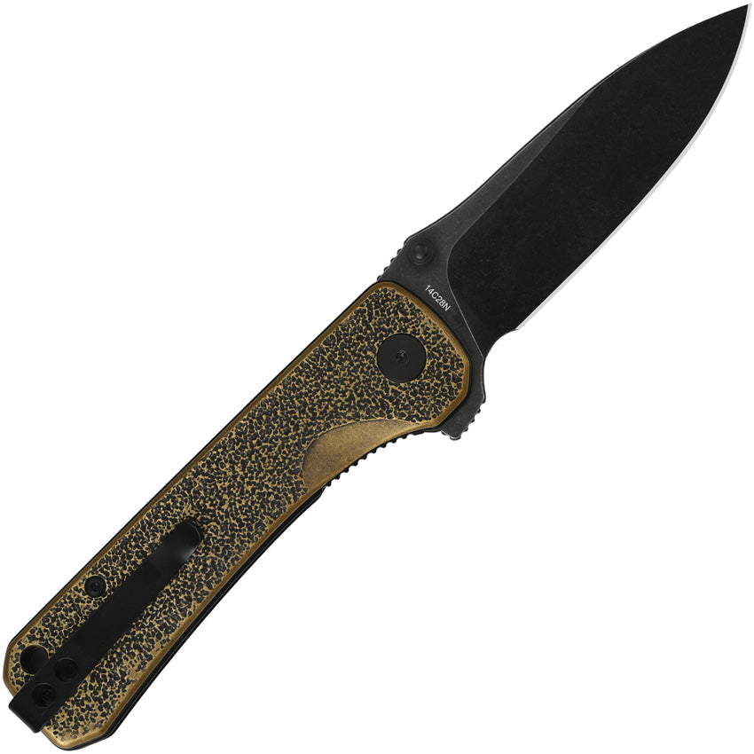 QS131L QSP Hawk Linerlock Brass Black