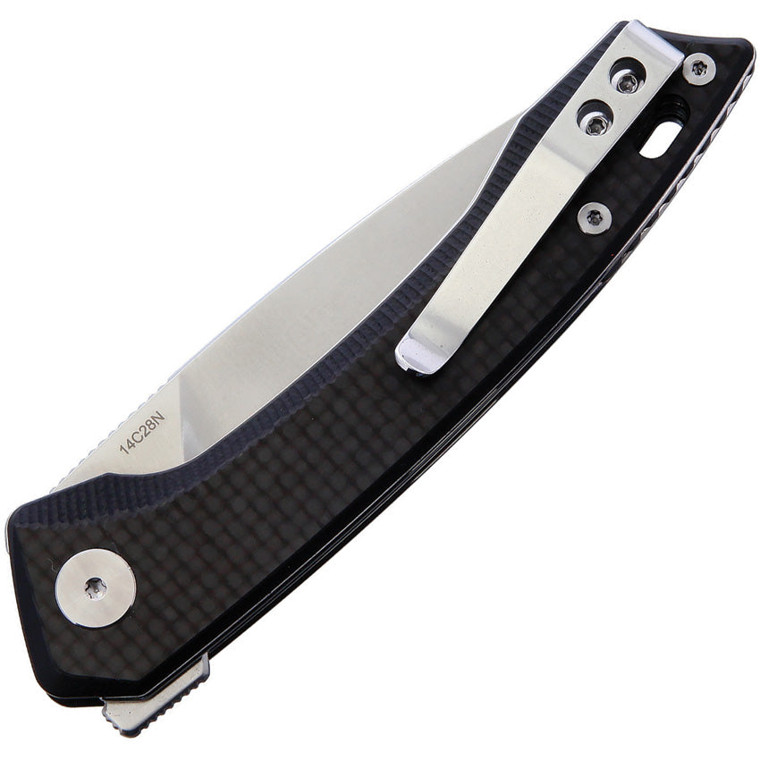 QS135A Leopard Linerlock CF