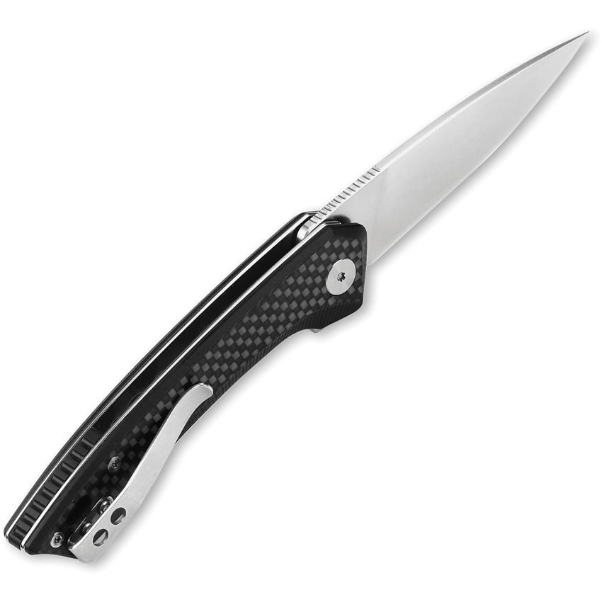 QS135A Leopard Linerlock CF