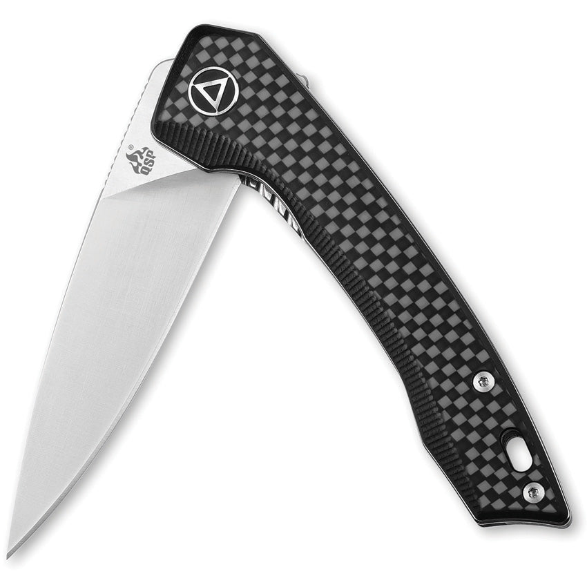 QS135A Leopard Linerlock CF