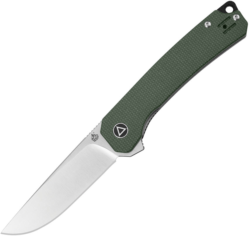 QS139C Osprey Linerlock Green Micarta