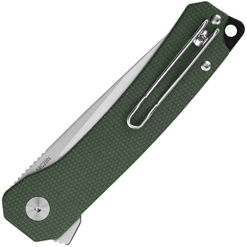 QS139C Osprey Linerlock Green Micarta