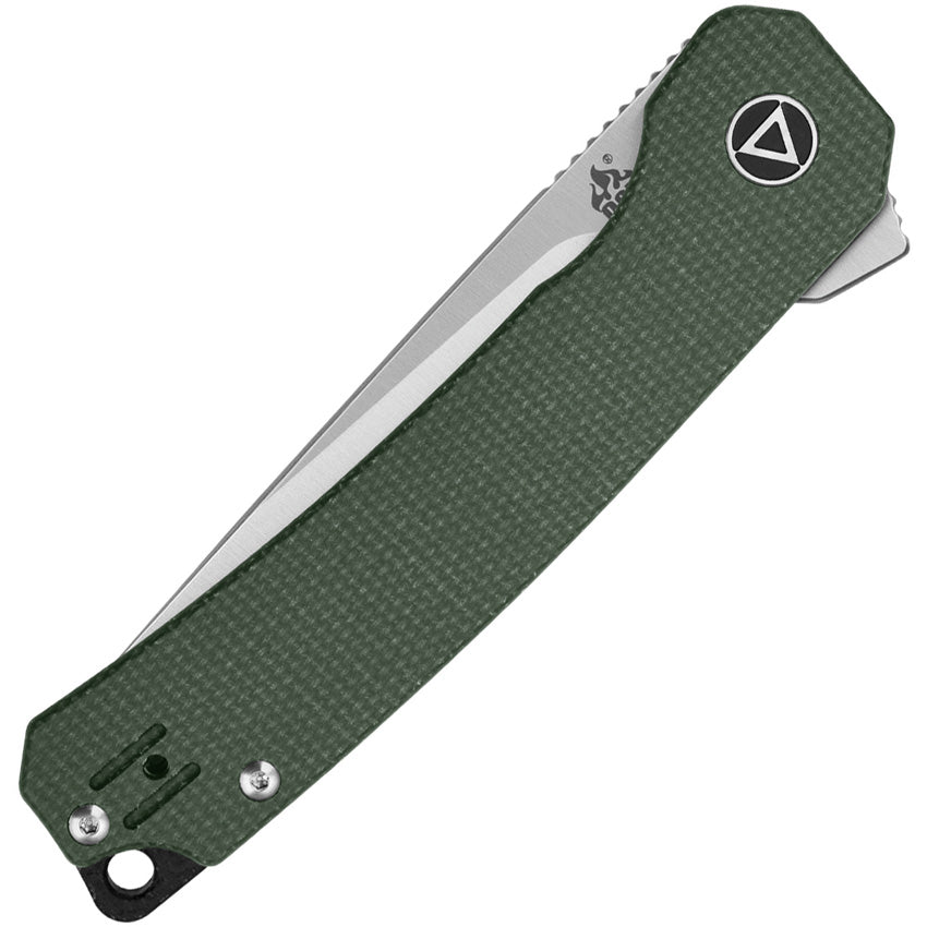 QS139C Osprey Linerlock Green Micarta
