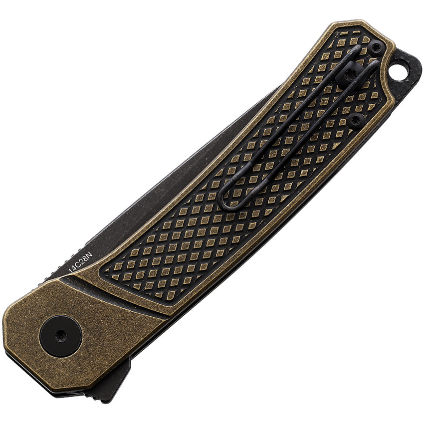 QS139D2 QSP Osprey Linerlock Brass Black