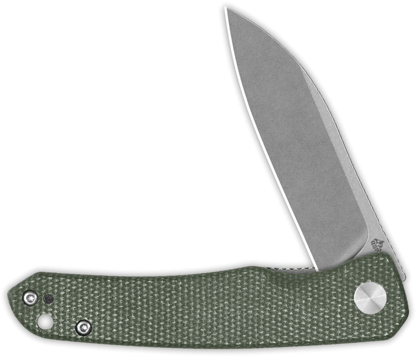 QS140E1 QSP Otter Linerlock Green Micarta