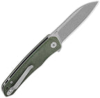 QS140E1 QSP Otter Linerlock Green Micarta