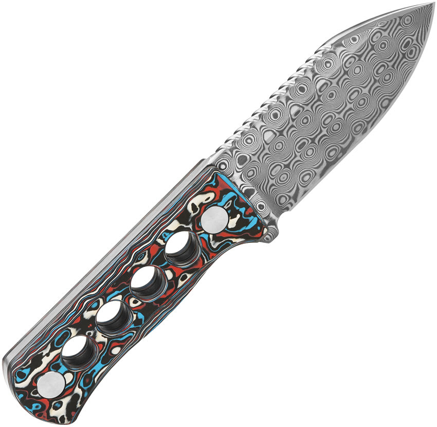 QS141J QSP Canary Neck Knife Damascus