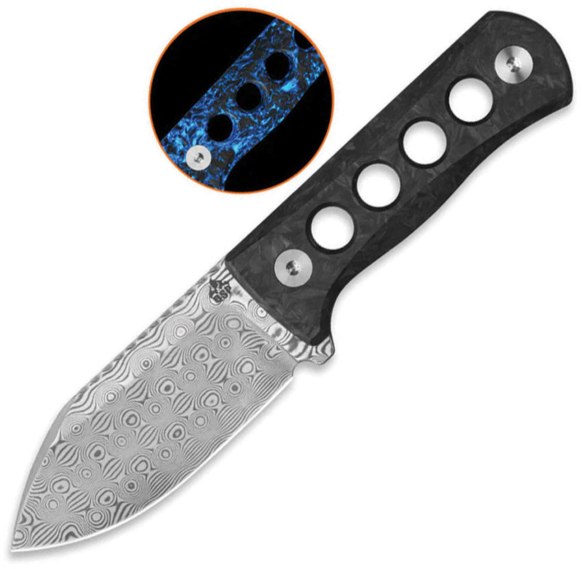 QS141L QSP Canary Neck Knife Blue GITD