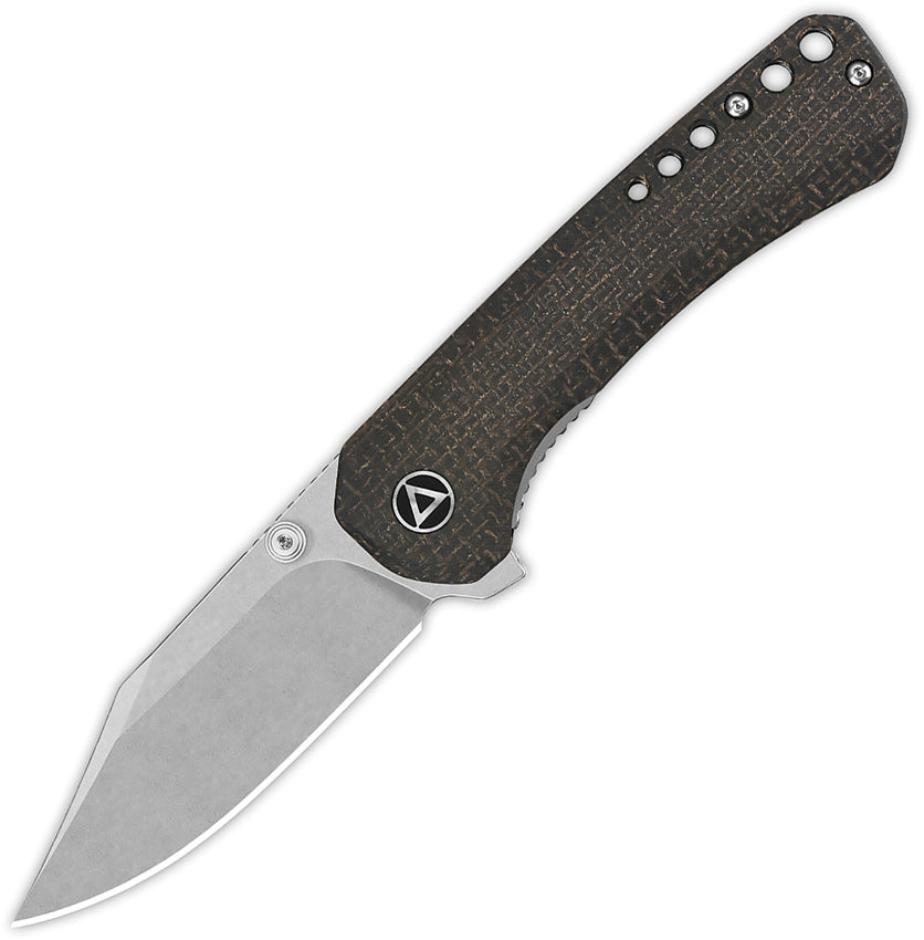 QS145A1 QSP Kestrel Linerlock Brown Mic