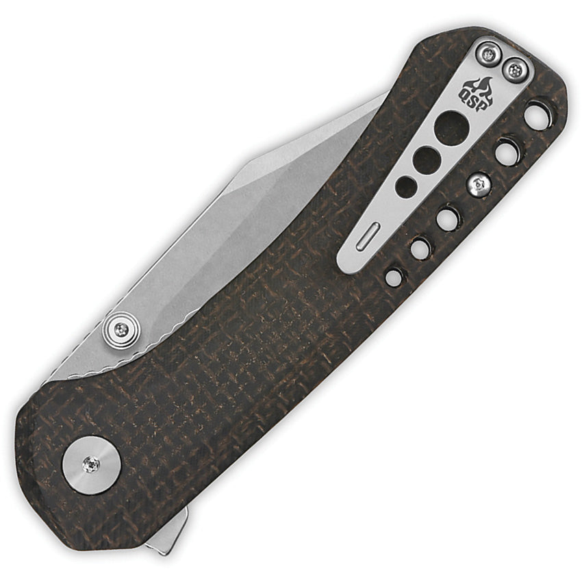QS145A1 QSP Kestrel Linerlock Brown Mic