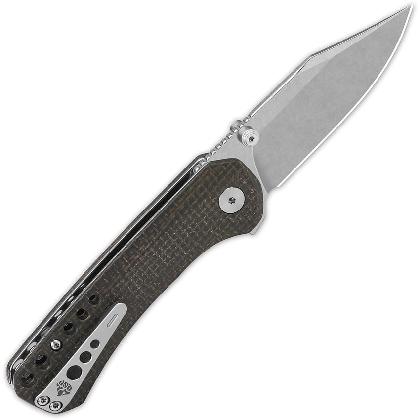 QS145A1 QSP Kestrel Linerlock Brown Mic