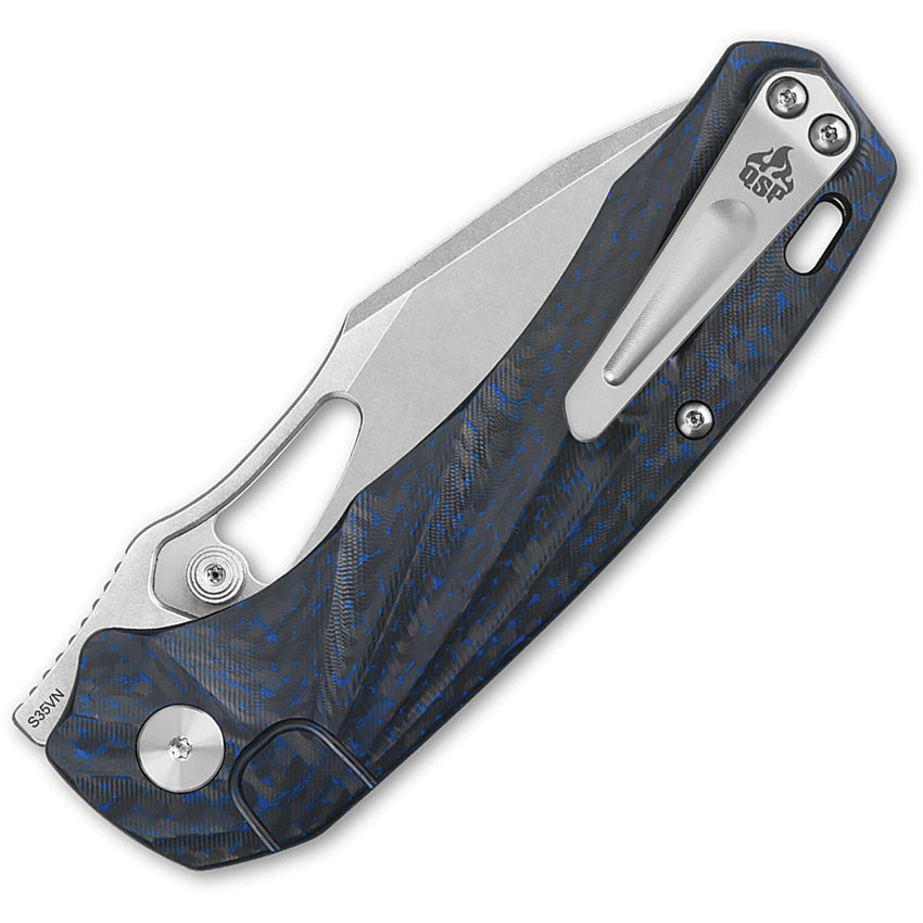 QS146B1 QSP Hornbill Linerlock Blue CF