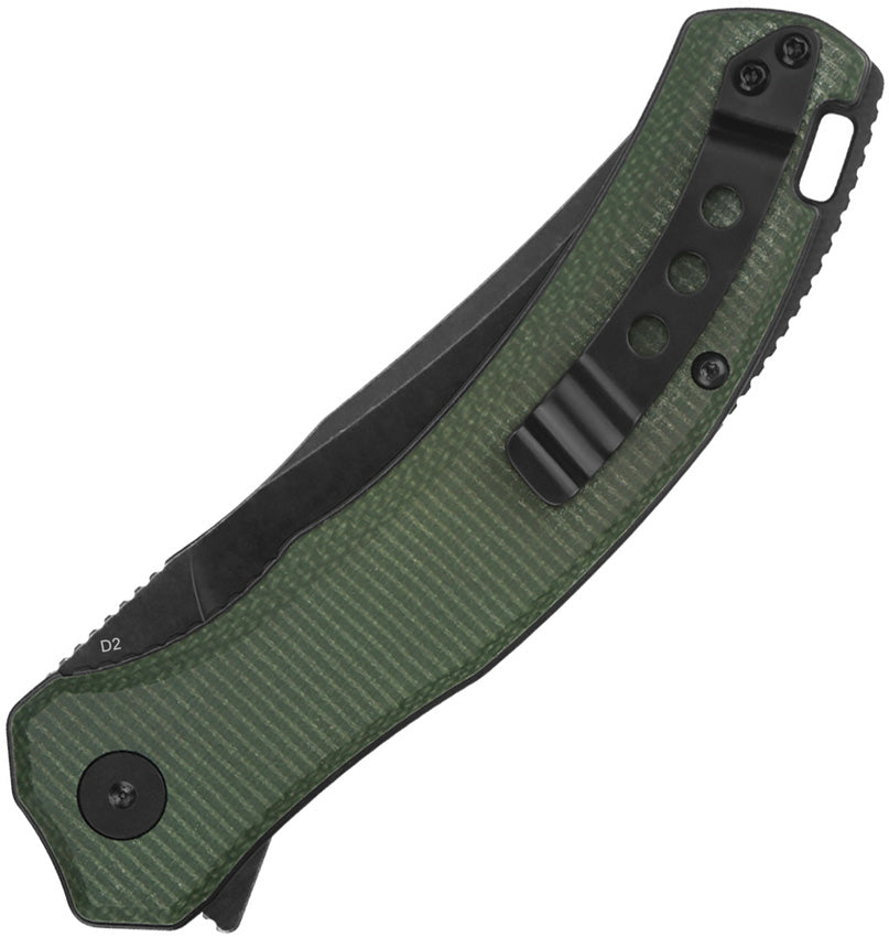 QS151C2 QSP Walrus Linerlock Black Green