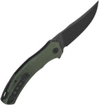 QS151C2 QSP Walrus Linerlock Black Green