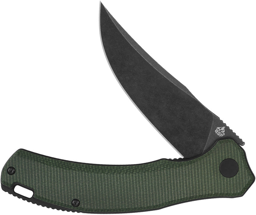 QS151C2 QSP Walrus Linerlock Black Green