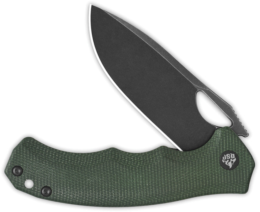 QS153C2 QSP Gorilla Linerlock Green Mic