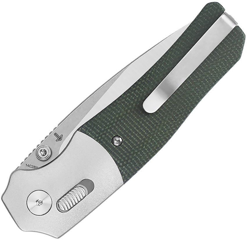 QS157B1 Vault Glyde Lock Green Micarta
