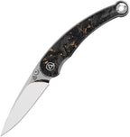 QS161A Dolphin Linerlock Gold CF