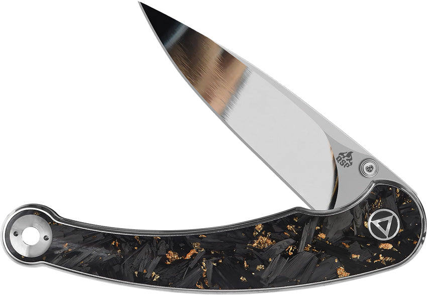 QS161A Dolphin Linerlock Gold CF