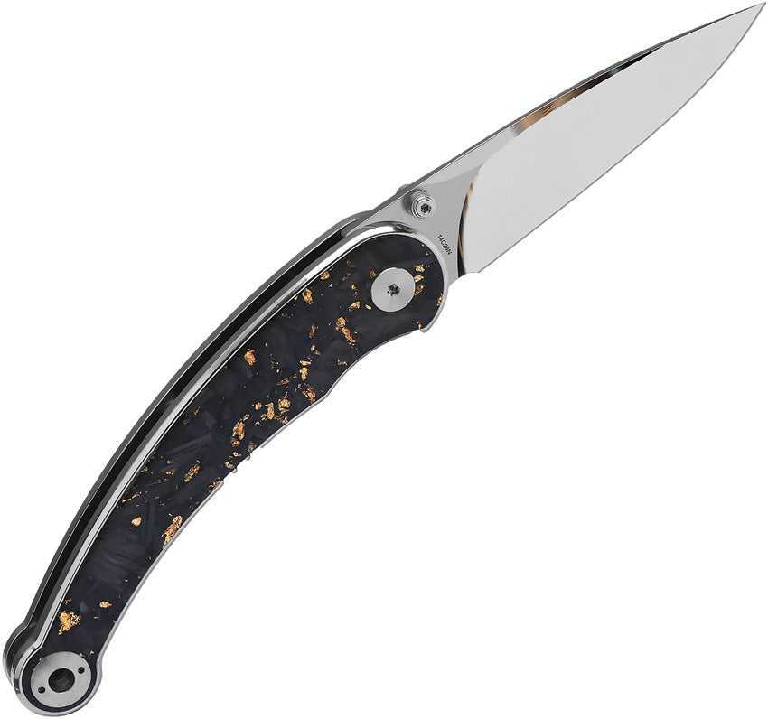 QS161A Dolphin Linerlock Gold CF