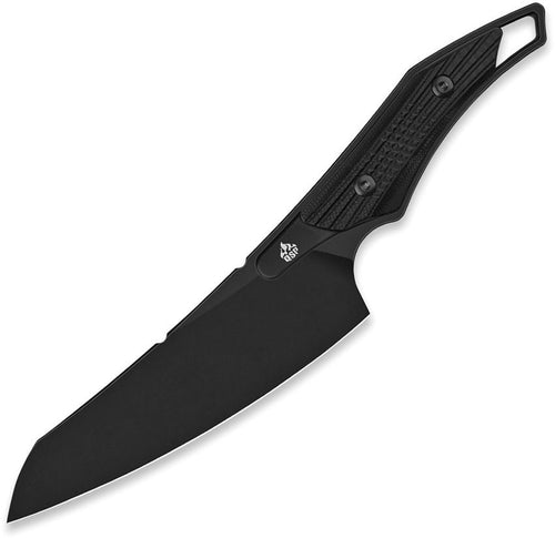 QS172A2: QSP T-Cook fixed blade, black G10 handle, 5.25" black coated Nitro V Wharncliffe blade