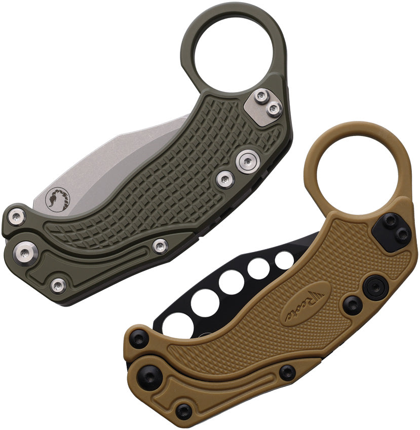 REA118 Reate Knives EXO-K Button Lock Green SW