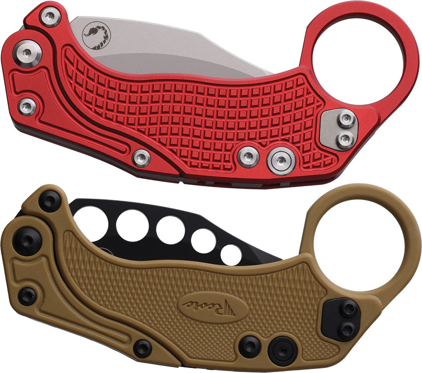 REA121 Reate Knives EXO-K Button Lock Red SW