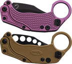REA122 Reate Knives EXO-K Button Lock Purple Black