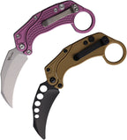 REA123 Reate Knives EXO-K Button Lock Purple SW