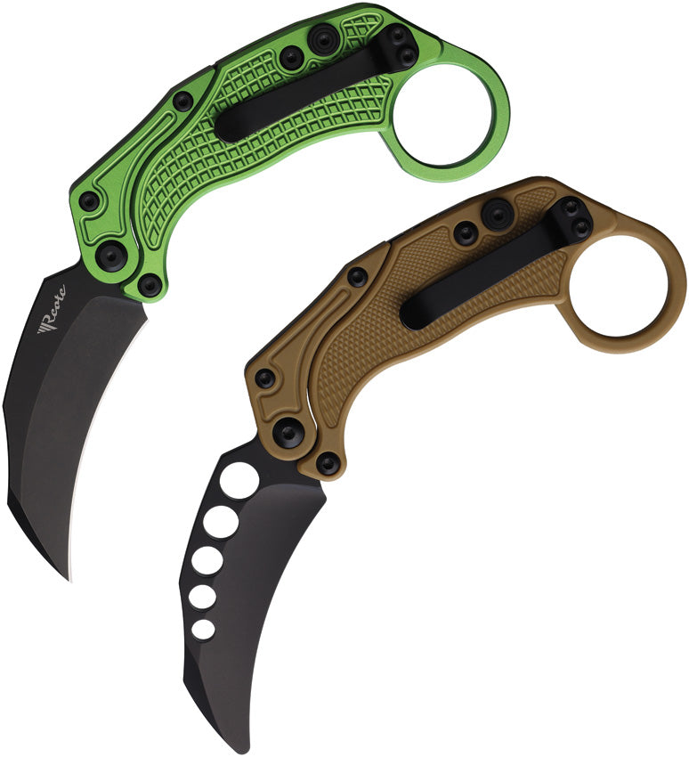 REA126 Reate Knives EXO-K Button Lock Green