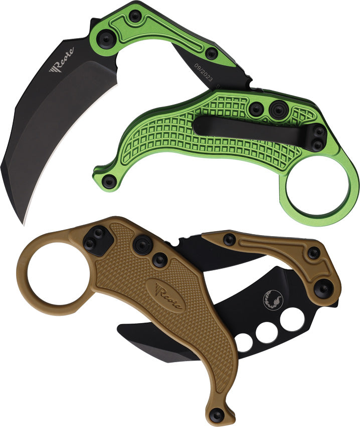 REA126 Reate Knives EXO-K Button Lock Green