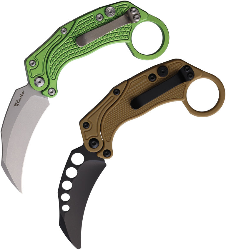 REA127 Reate Knives EXO-K Button Lock Green