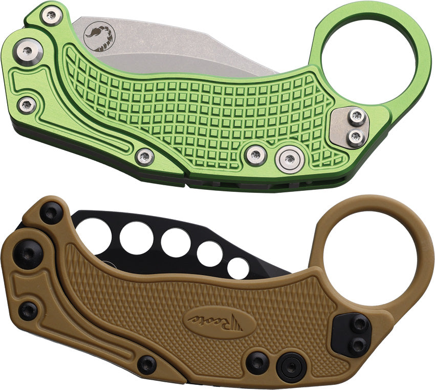 REA127 Reate Knives EXO-K Button Lock Green