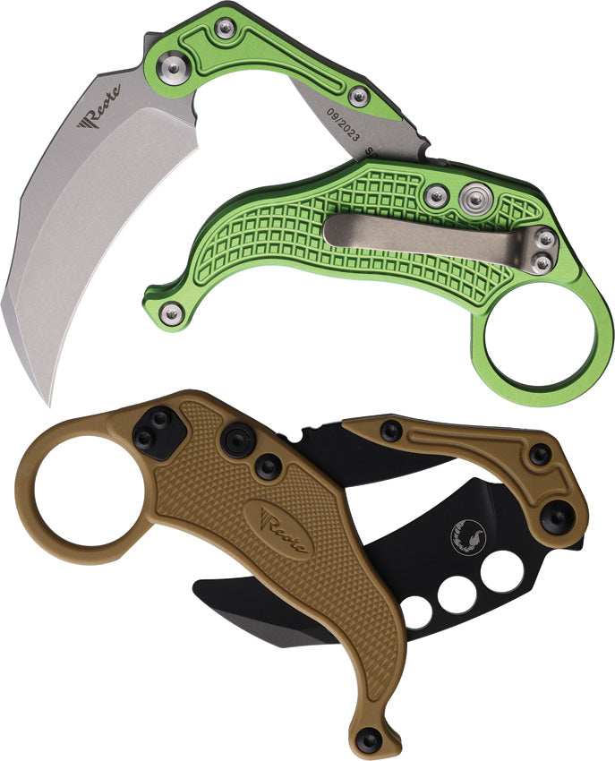 REA127 Reate Knives EXO-K Button Lock Green