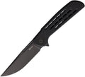 Reate Knives Remedy framelock folding knife with black DLC Elmax blade and black PVD titanium handle (REA250)