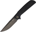 Reate Knives Remedy framelock folding knife with black DLC Elmax blade and Black Glass Fat carbon fiber handle (REA252)