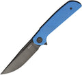 Reate Knives Remedy framelock folding knife with black DLC Elmax blade and Blue Glass Fat carbon fiber handle (REA258)