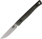REKDK319GCMBLKA: Reiff Knives Drake Bird & Trout fixed blade, green canvas micarta handle, 2.79" stonewash MagnaCut blade