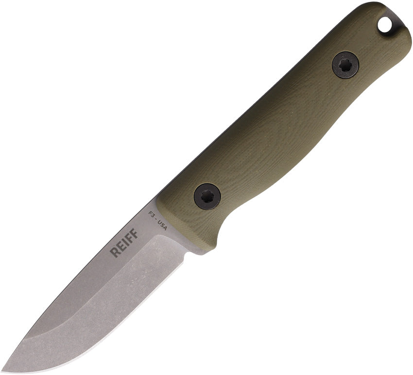 REKF3D11ODBL F3 EDC Fixed Blade OD Lthr