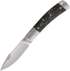 RKKD01GRNCF: Rike slip joint, green carbon fiber handle, 3" satin M390 blade