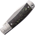 RKKD01GRNCF Rike Knife Slip Joint Black Green CF