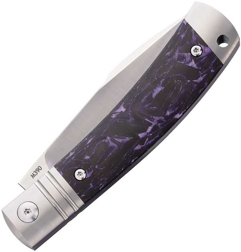 RKKD01PCF Rike Knife Slip Joint Black Purple CF