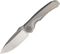 RKTISST01P: Rike Tissto 1 linerlock, gray titanium handle, 3.75" satin M390 blade