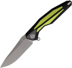 RKTULAYBFG: Rike Tulay linerlock, black and gray G10 handle, 3.75" satin 154CM blade